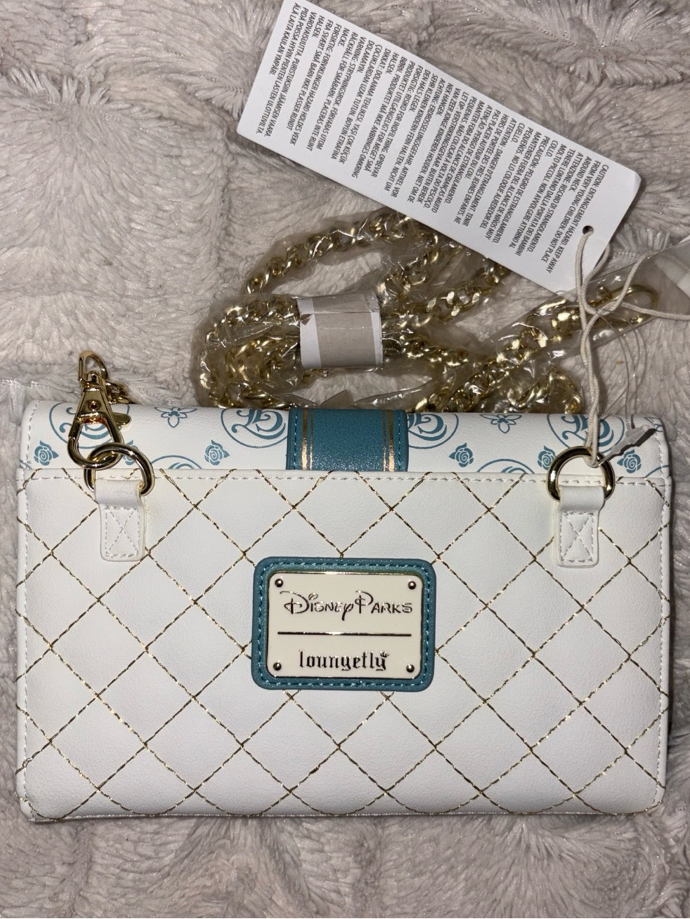 NWT Walt Disney World Resorts Grand Floridian Crossbody Chain Link Clutch Purse - Picture 7 of 7